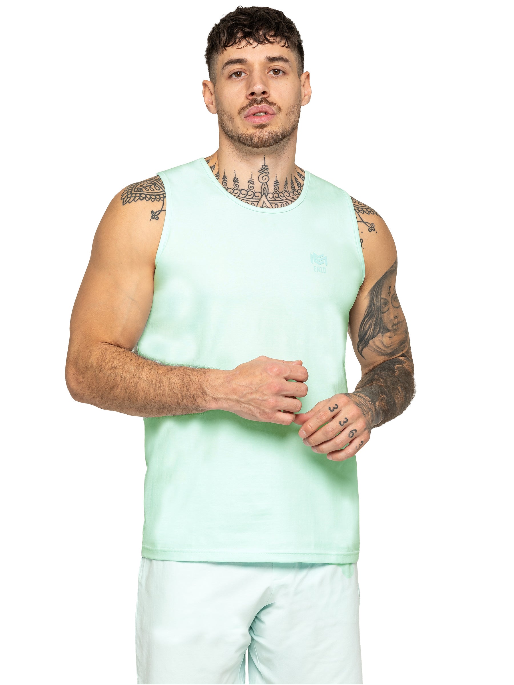 Enzo Milano | Mens Gym Shorts & Vest Set