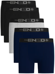 Enzo | Mens Designer Boxer Shorts Set 5 Pack