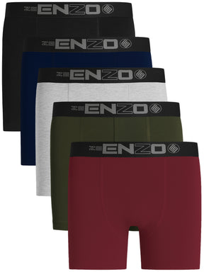 Enzo | Mens Designer Boxer Shorts Set 5 Pack
