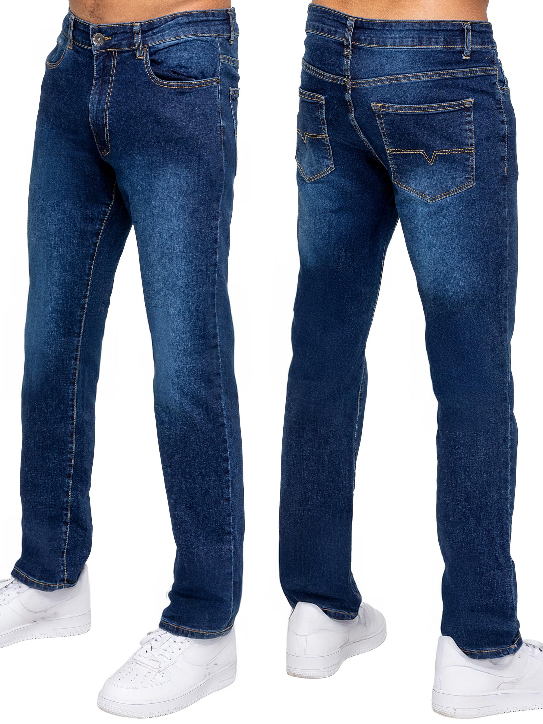 Kruze | Mens Straight Leg Stretch Jeans