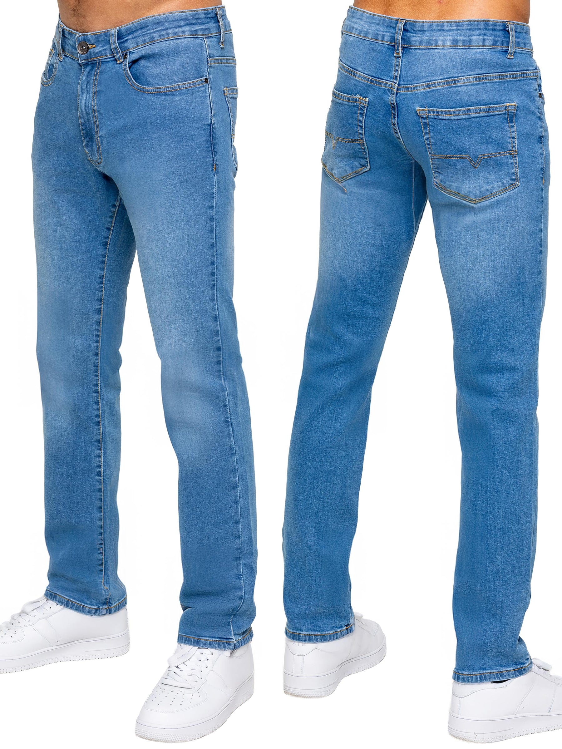 Kruze | Mens Straight Leg Stretch Jeans