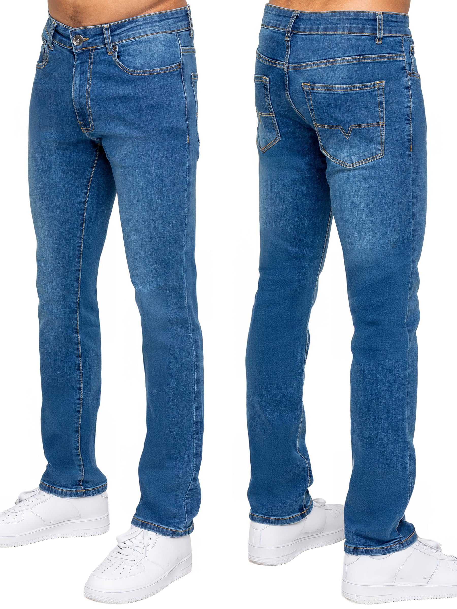 Kruze | Mens Straight Leg Stretch Jeans