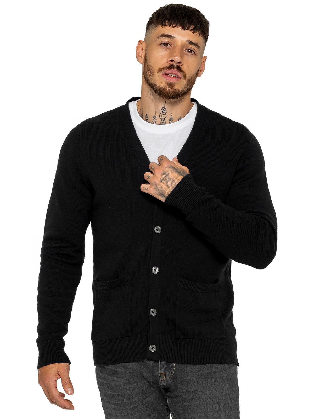 Kruze | Mens 100% Cotton Knitted Cardigan