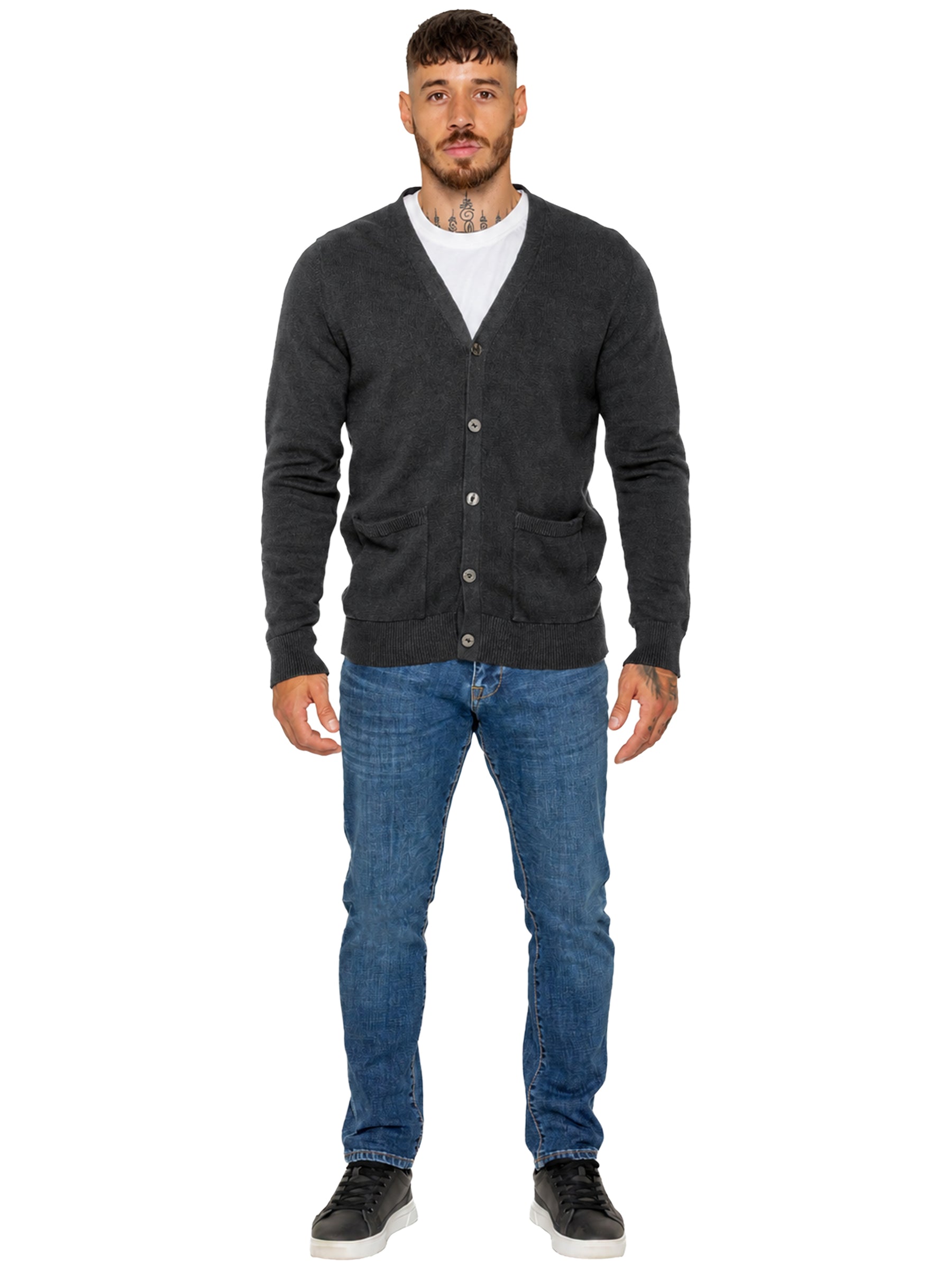 Kruze | Mens 100% Cotton Knitted Cardigan