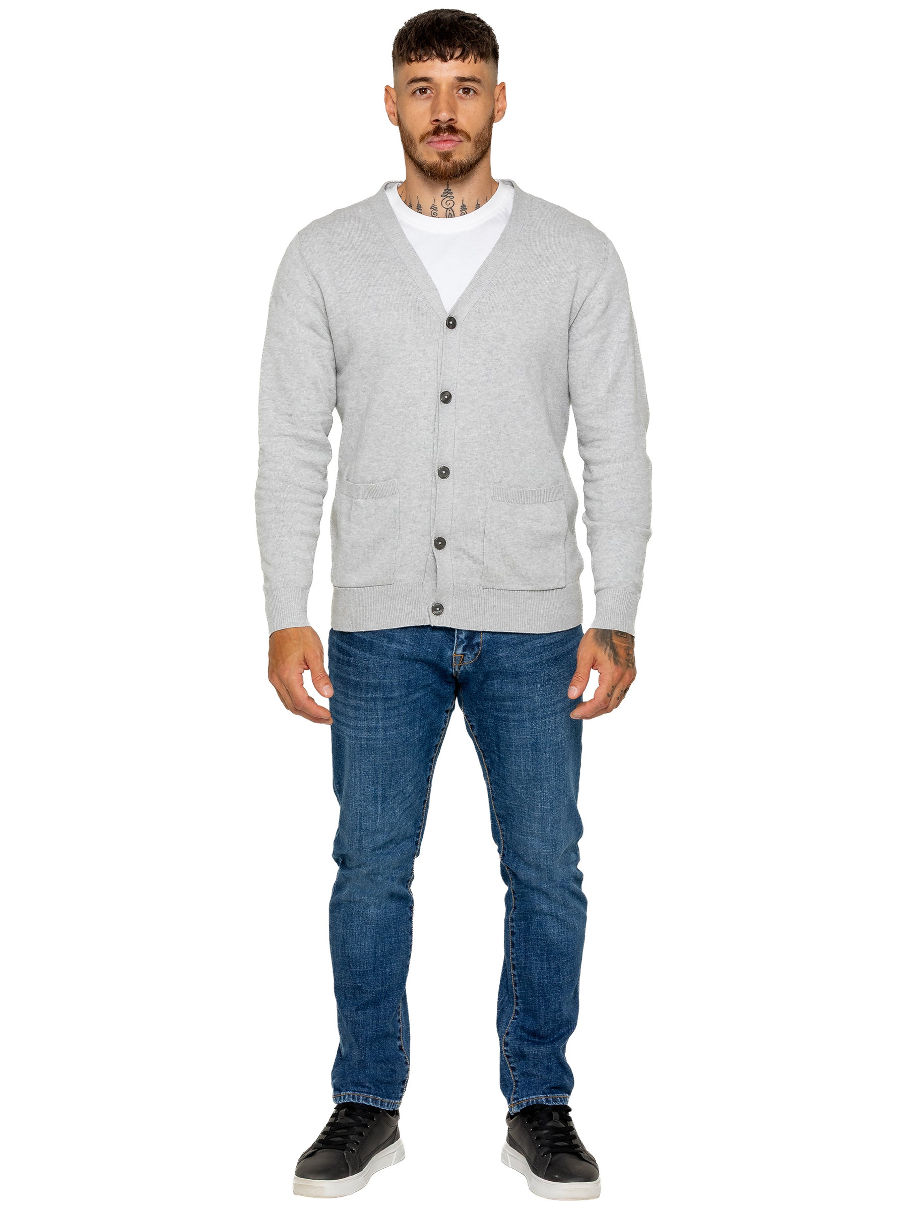 Kruze | Mens 100% Cotton Knitted Cardigan