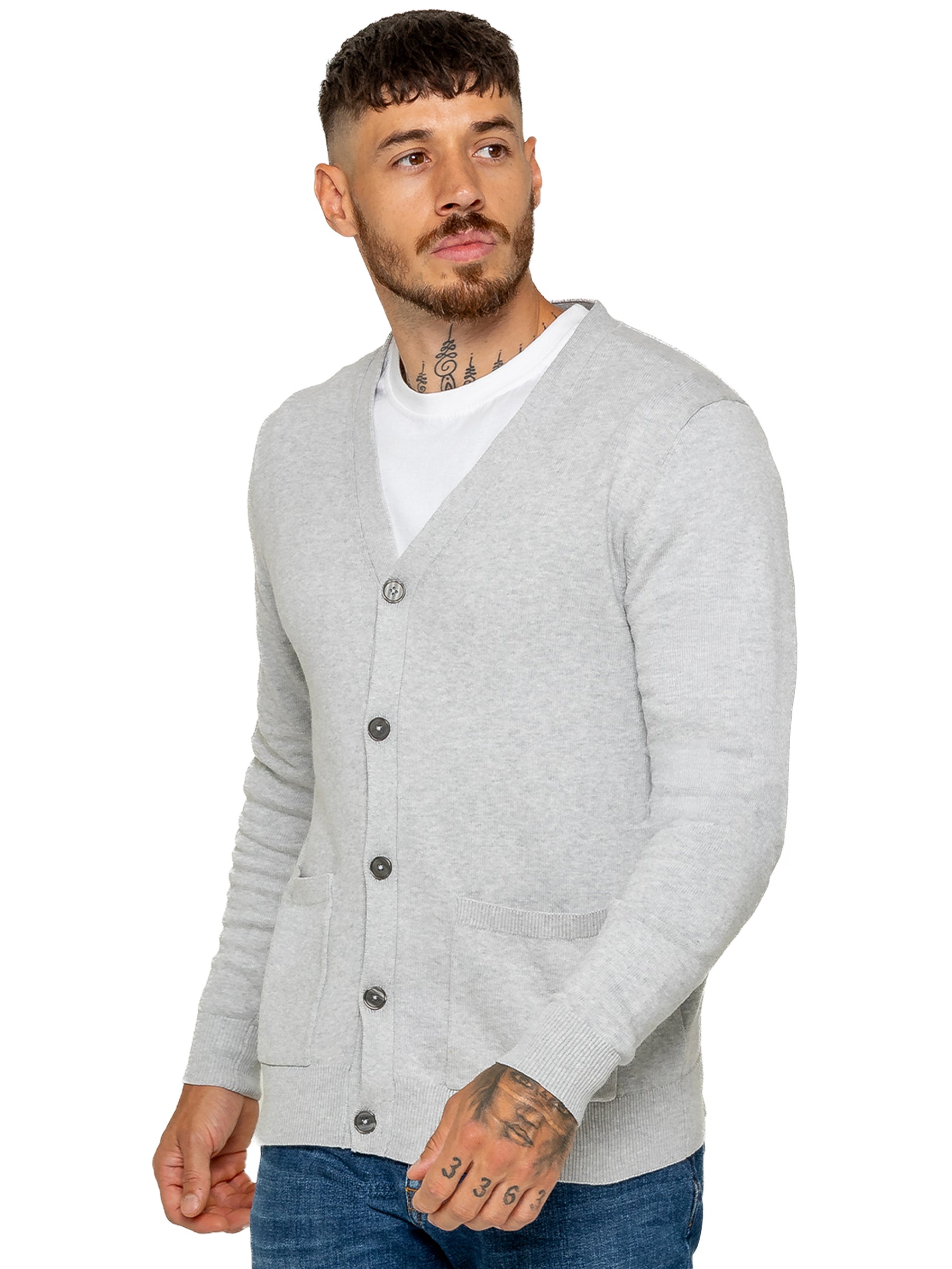 Kruze | Mens 100% Cotton Knitted Cardigan