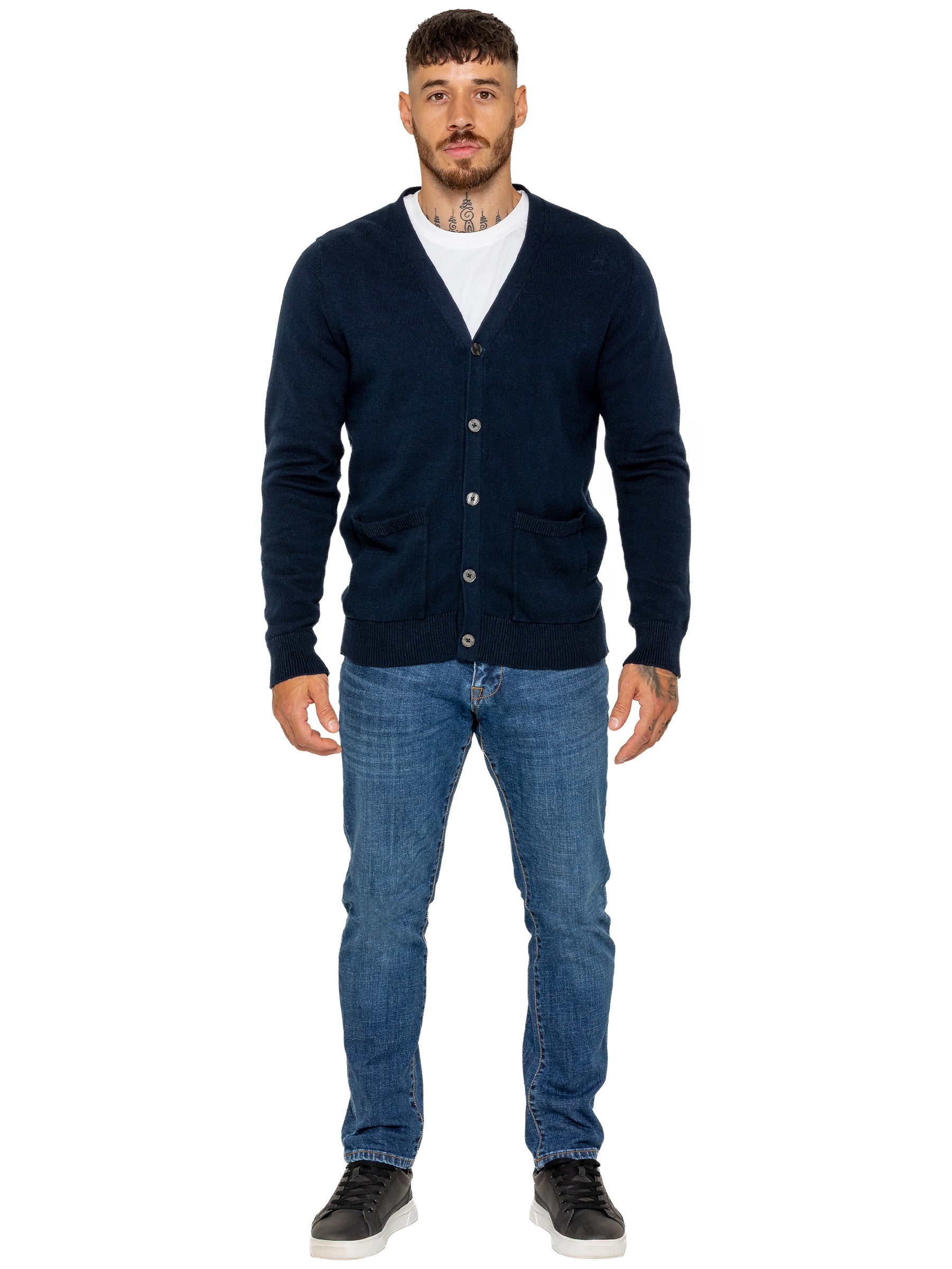Kruze | Mens 100% Cotton Knitted Cardigan