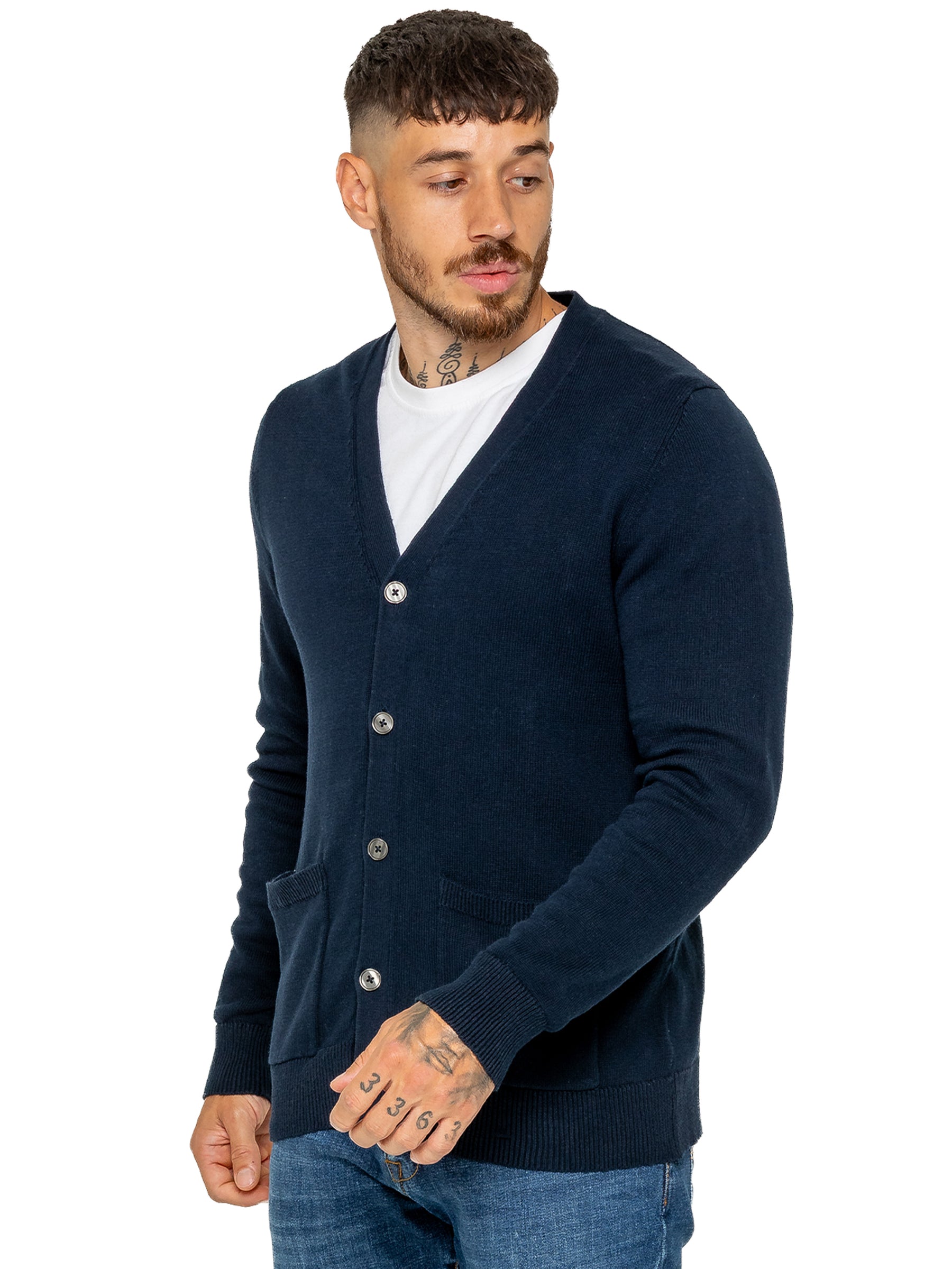 Kruze | Mens 100% Cotton Knitted Cardigan