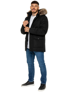 Kruze | Mens Winter Fur Collar Jacket
