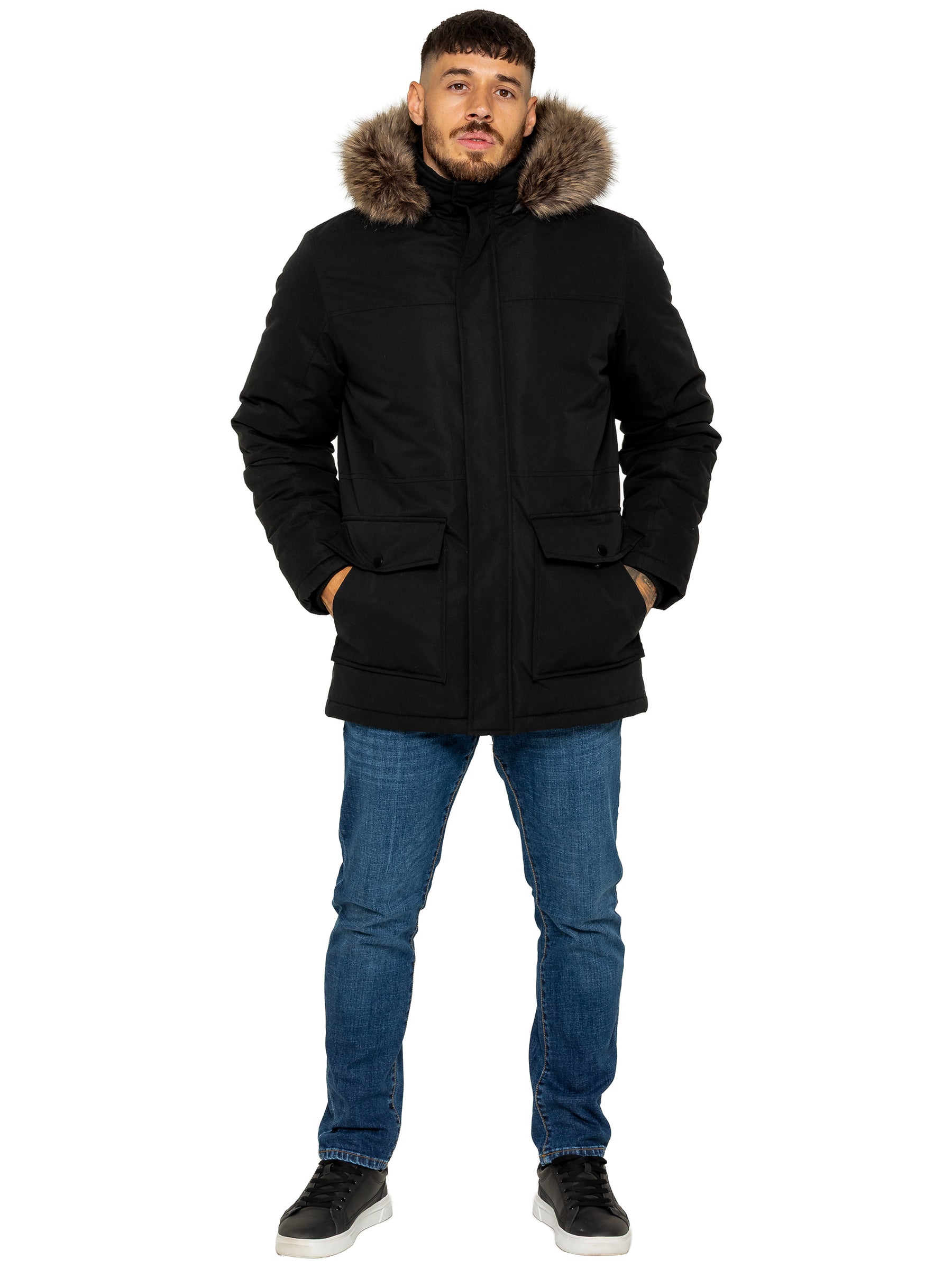 Kruze | Mens Winter Fur Collar Jacket