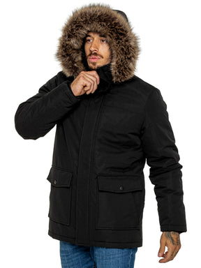 Kruze | Mens Winter Fur Collar Jacket