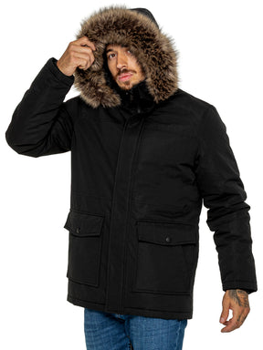 Kruze | Mens Winter Fur Collar Jacket