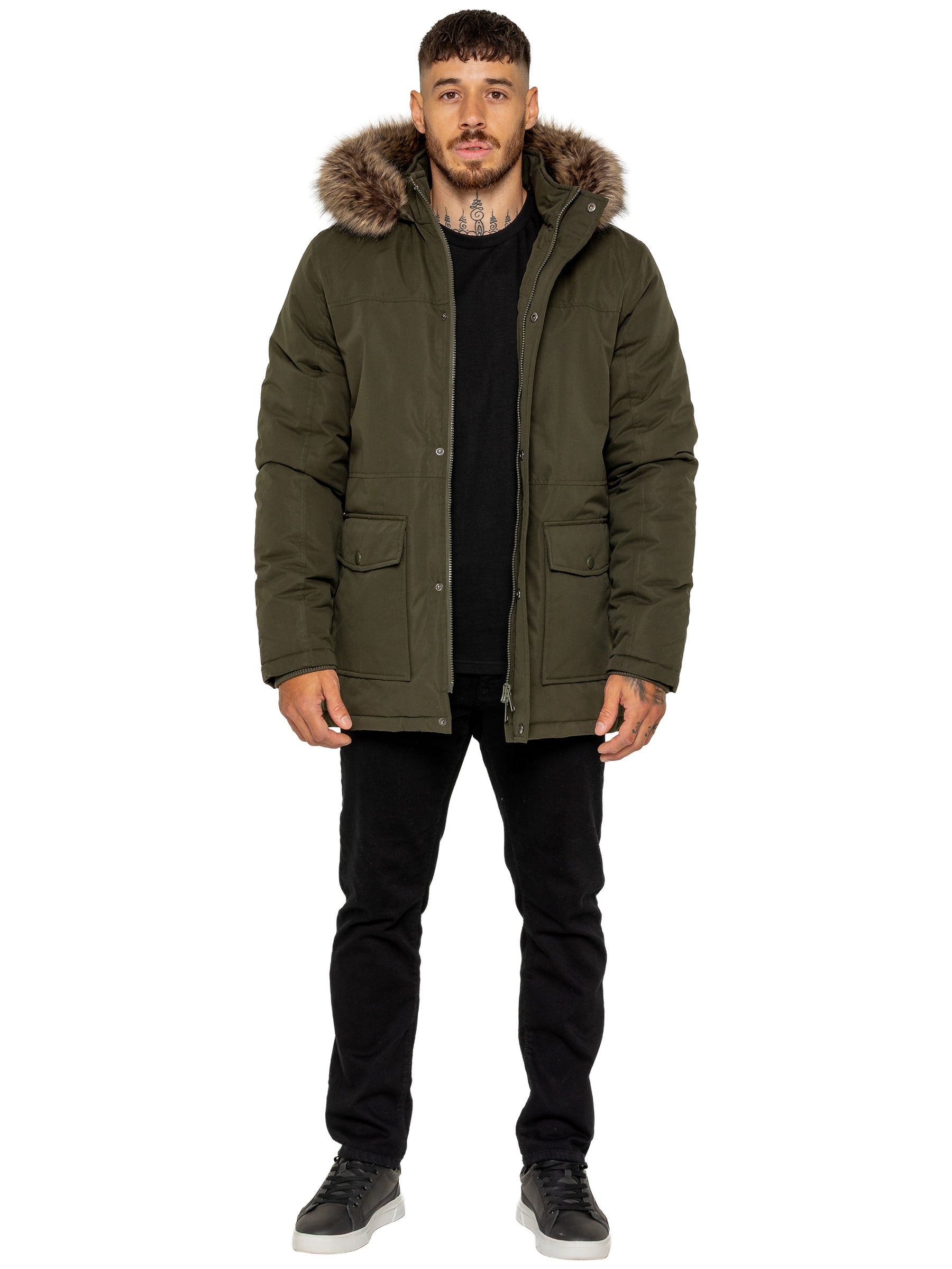 Kruze | Mens Winter Fur Collar Jacket