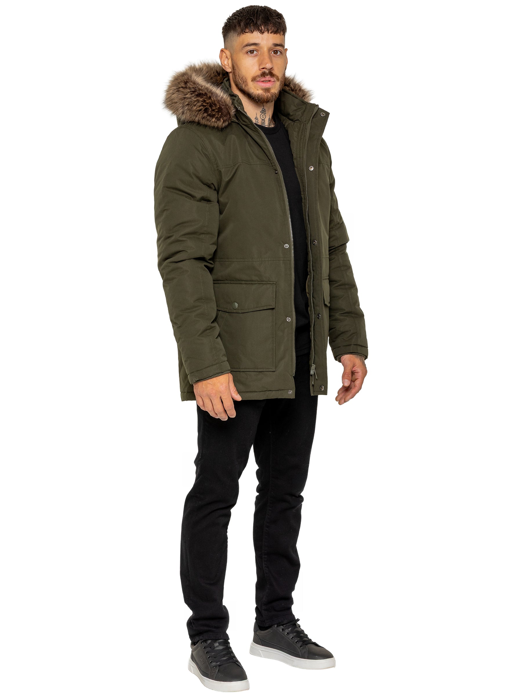 Kruze | Mens Winter Fur Collar Jacket