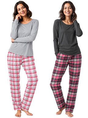 Kruze | Womens Checked Pyjama Set 2 Pack