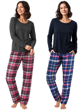 Kruze | Womens Checked Pyjama Set 2 Pack