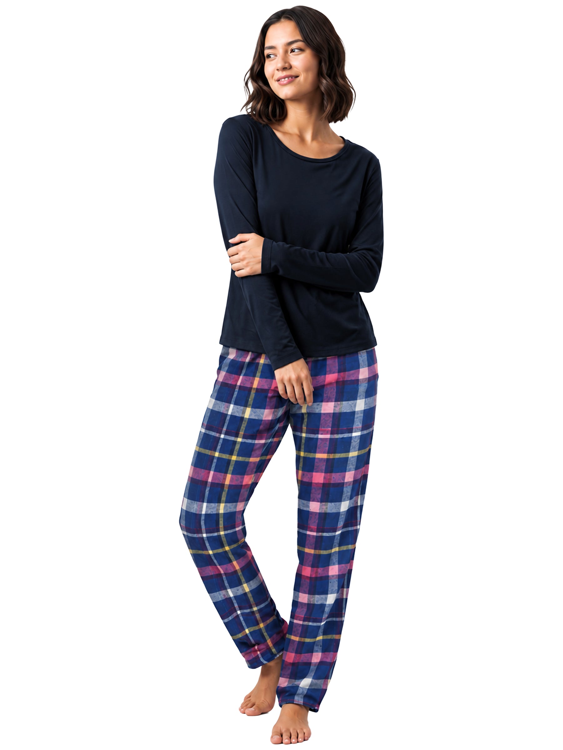 Kruze | Womens Checked Pyjama Set 2 Pack