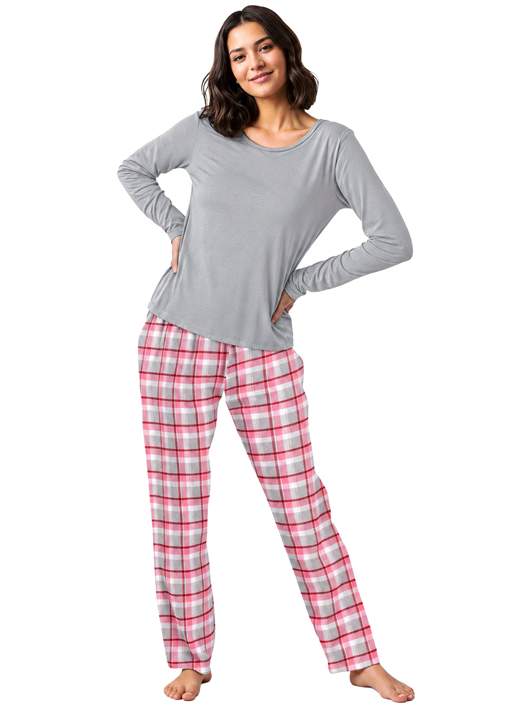Kruze | Womens Checked Pyjama Set 2 Pack