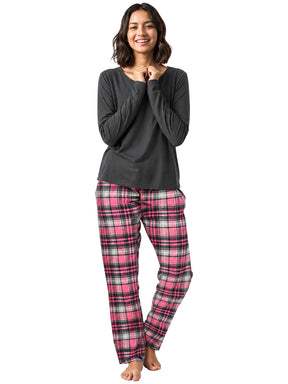 Kruze | Womens Checked Pyjama Set 2 Pack