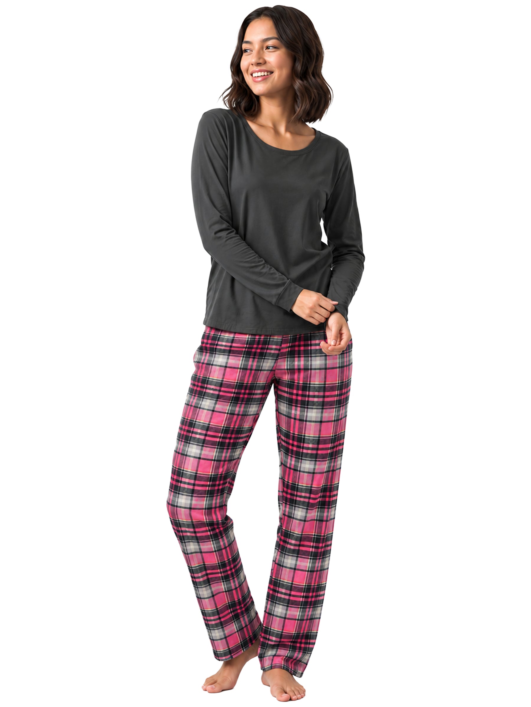 Kruze | Womens Checked Pyjama Set 2 Pack