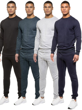 Kruze | Mens Pullover Hoodie Zipped Fleece Tracksuit Set