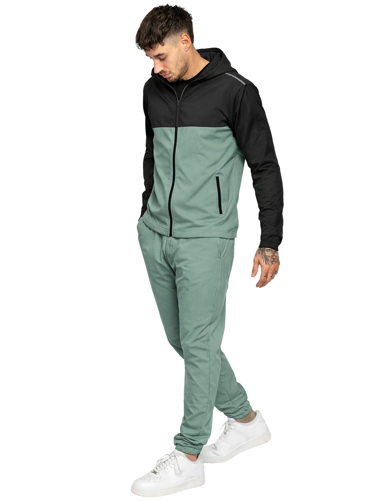 Kruze | Mens Colour-Block Tracksuit Set