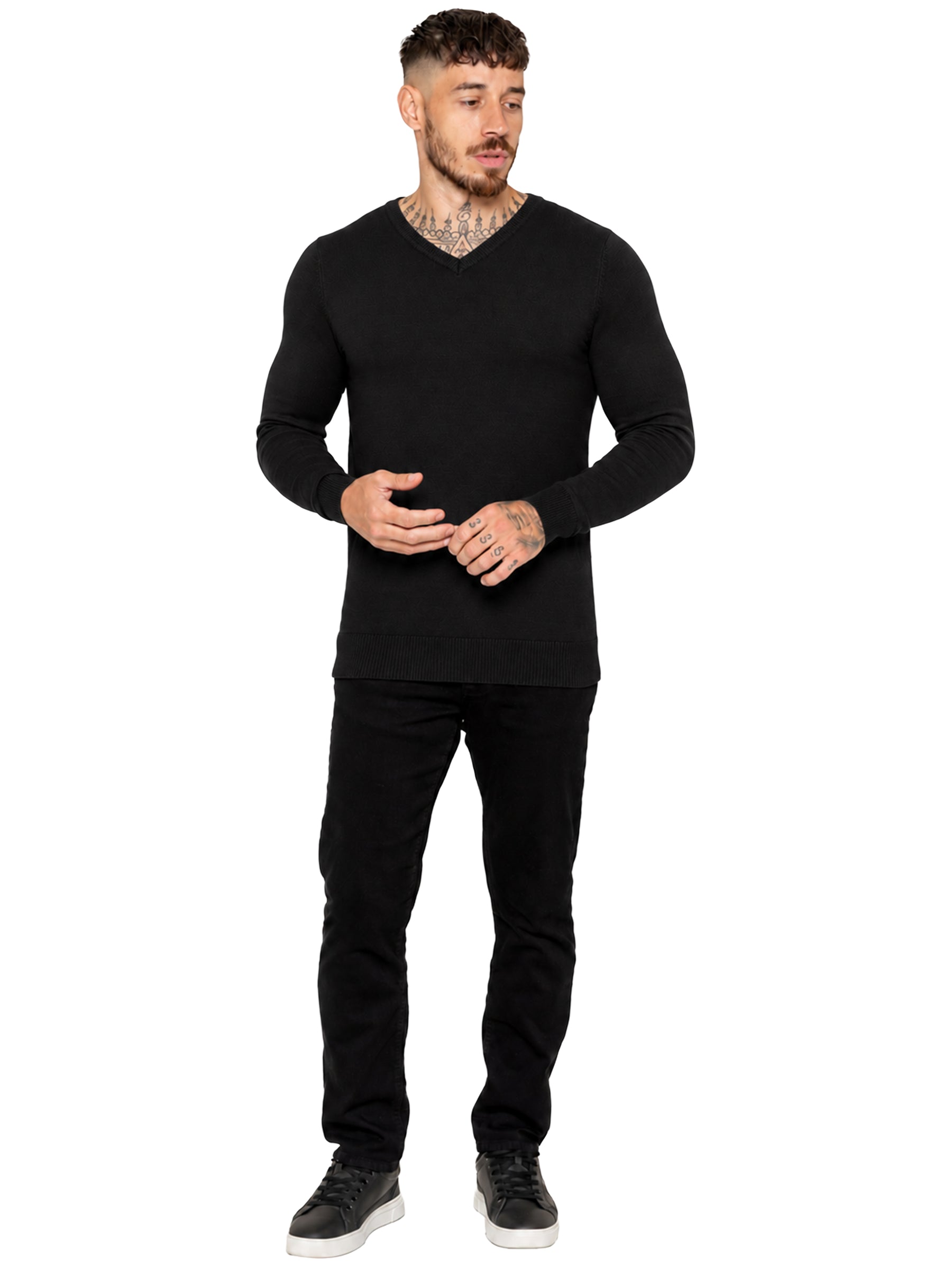 Kruze | Mens V-Neck Knitted Jumper