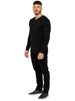 Kruze | Mens V-Neck Knitted Jumper