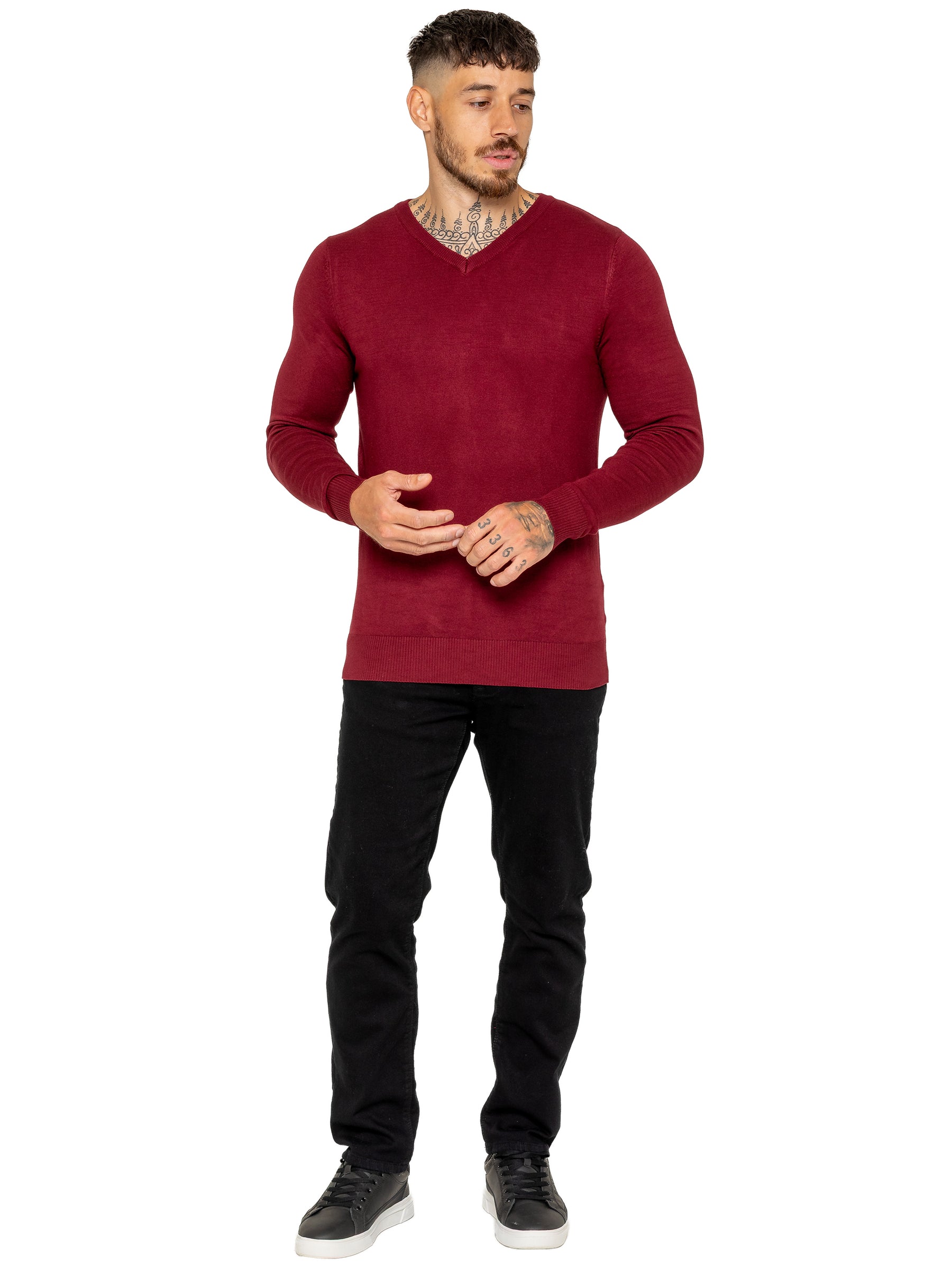 Kruze | Mens V-Neck Knitted Jumper