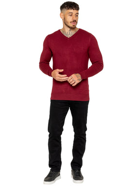 Kruze | Mens V-Neck Knitted Jumper