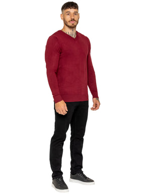 Kruze | Mens V-Neck Knitted Jumper