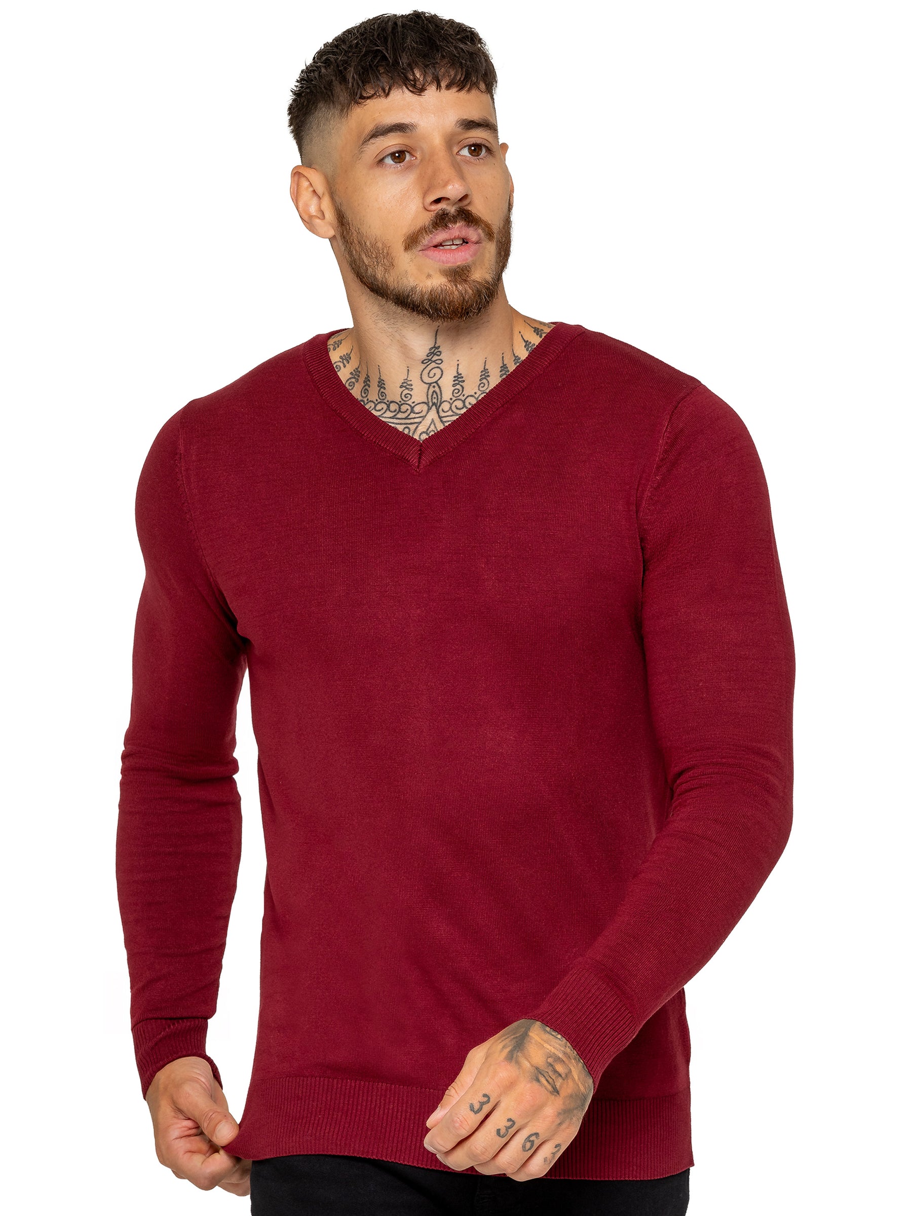 Kruze | Mens V-Neck Knitted Jumper