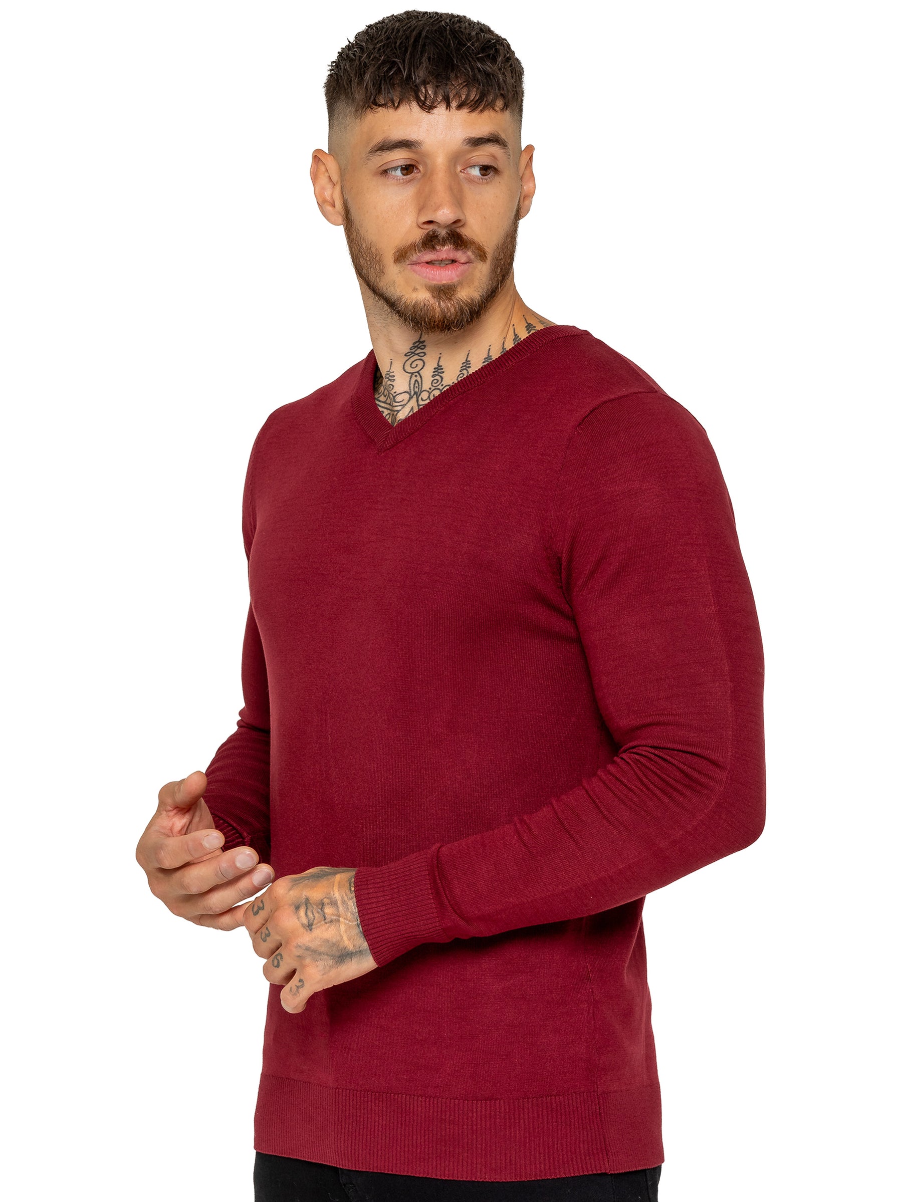 Kruze | Mens V-Neck Knitted Jumper