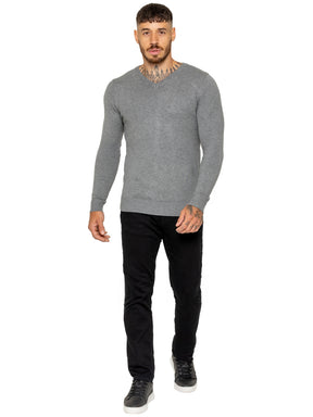 Kruze | Mens V-Neck Knitted Jumper