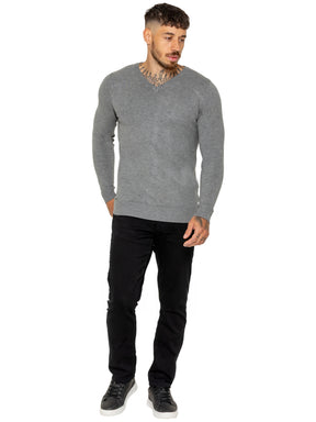 Kruze | Mens V-Neck Knitted Jumper