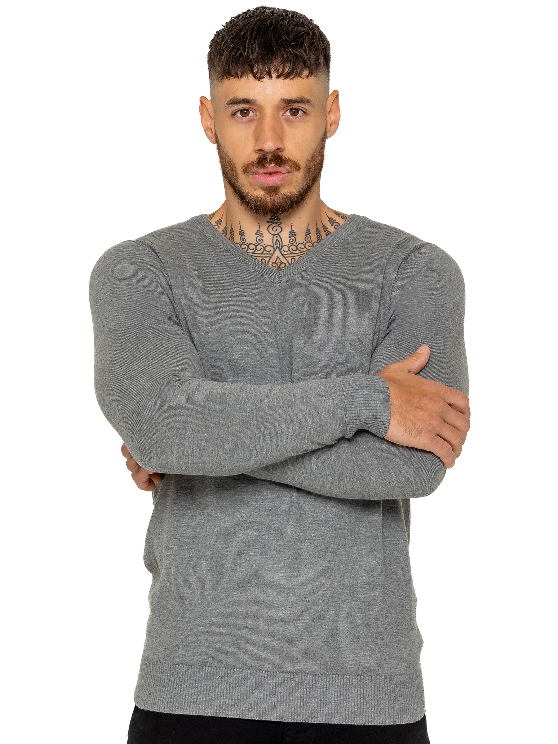 Kruze | Mens V-Neck Knitted Jumper