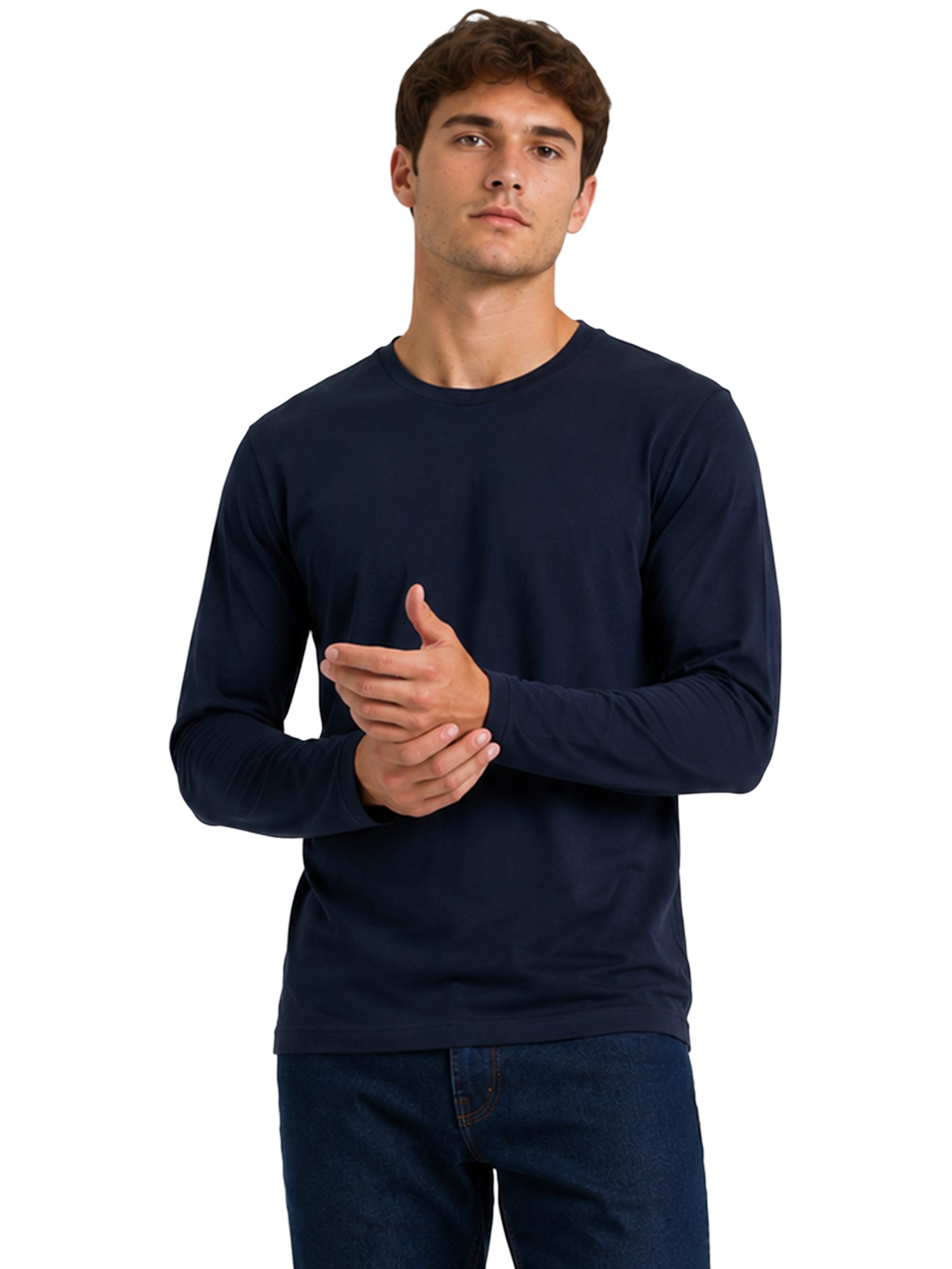 Kruze | Mens Long Sleeve T-Shirts 5 Pack