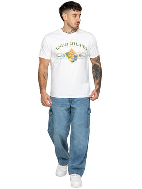 Enzo Milano | Mens Wide Leg Cargo Jeans