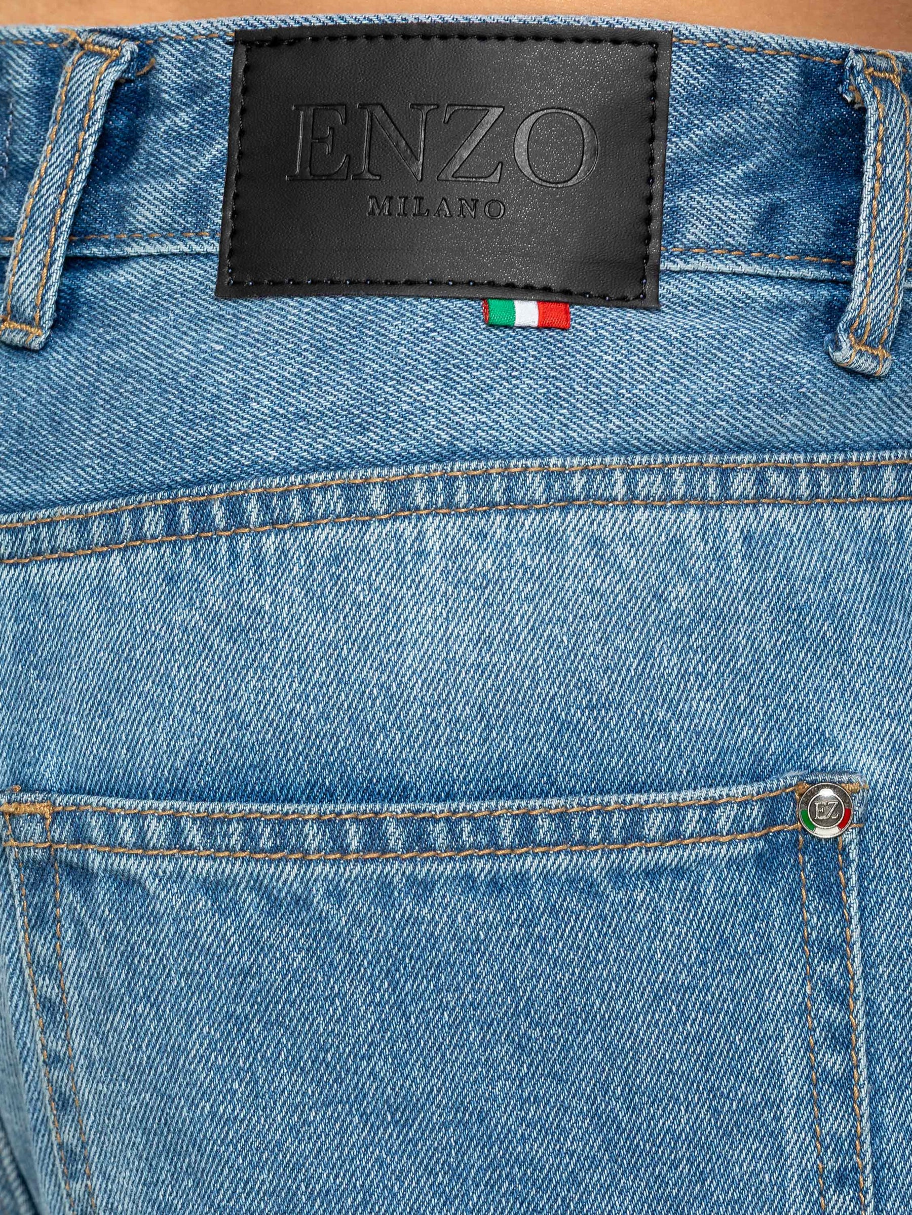 Enzo Milano | Mens Wide Leg Cargo Jeans