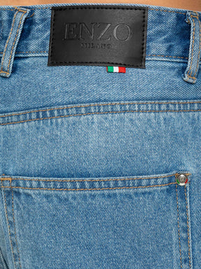 Enzo Milano | Mens Wide Leg Cargo Jeans