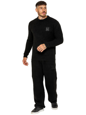Enzo Milano | Mens Fluffy Knit Sweatshirt and Joggers Set