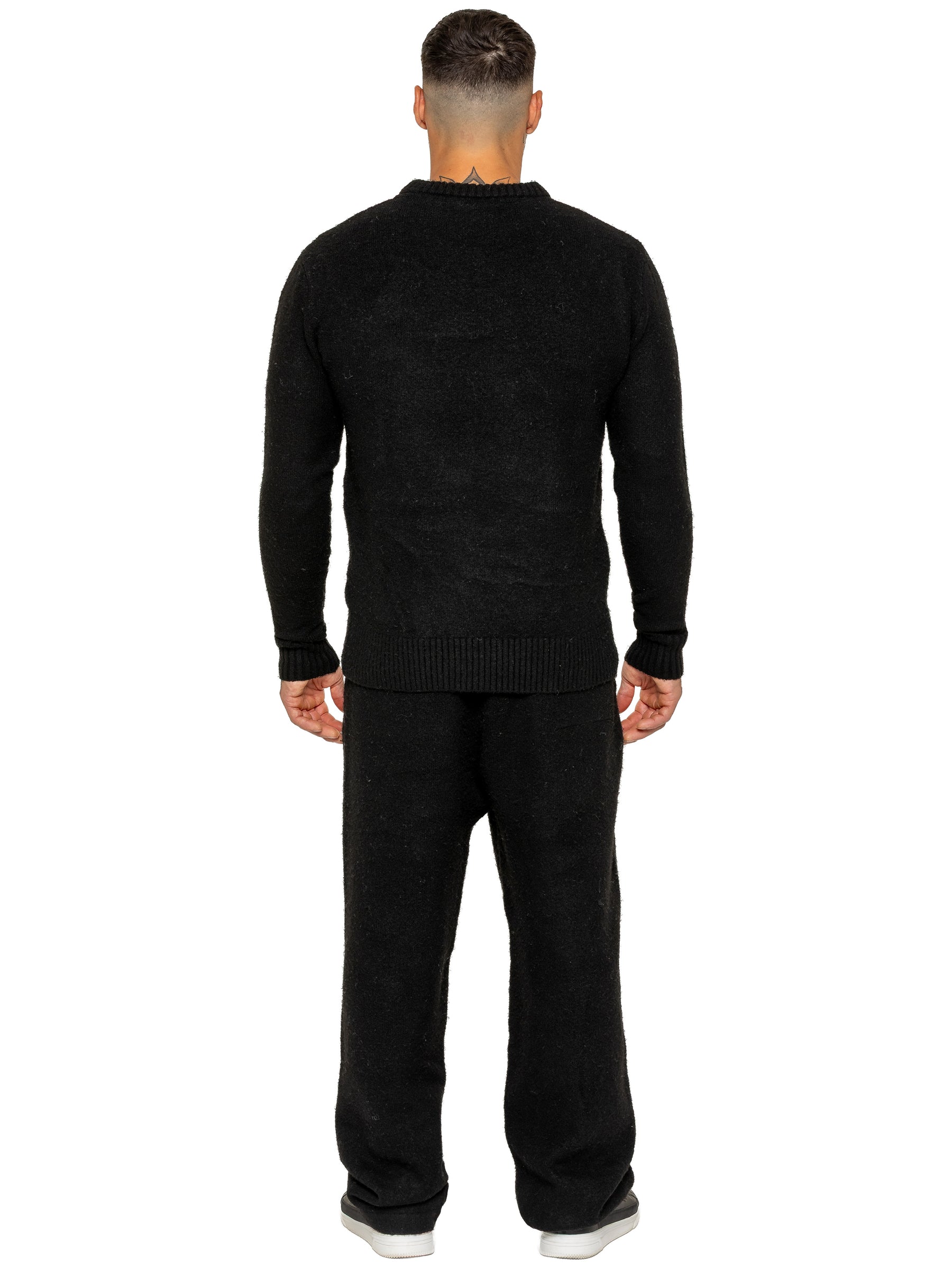 Enzo Milano | Mens Fluffy Knit Sweatshirt and Joggers Set