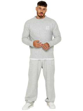 Enzo Milano | Mens Fluffy Knit Sweatshirt and Joggers Set