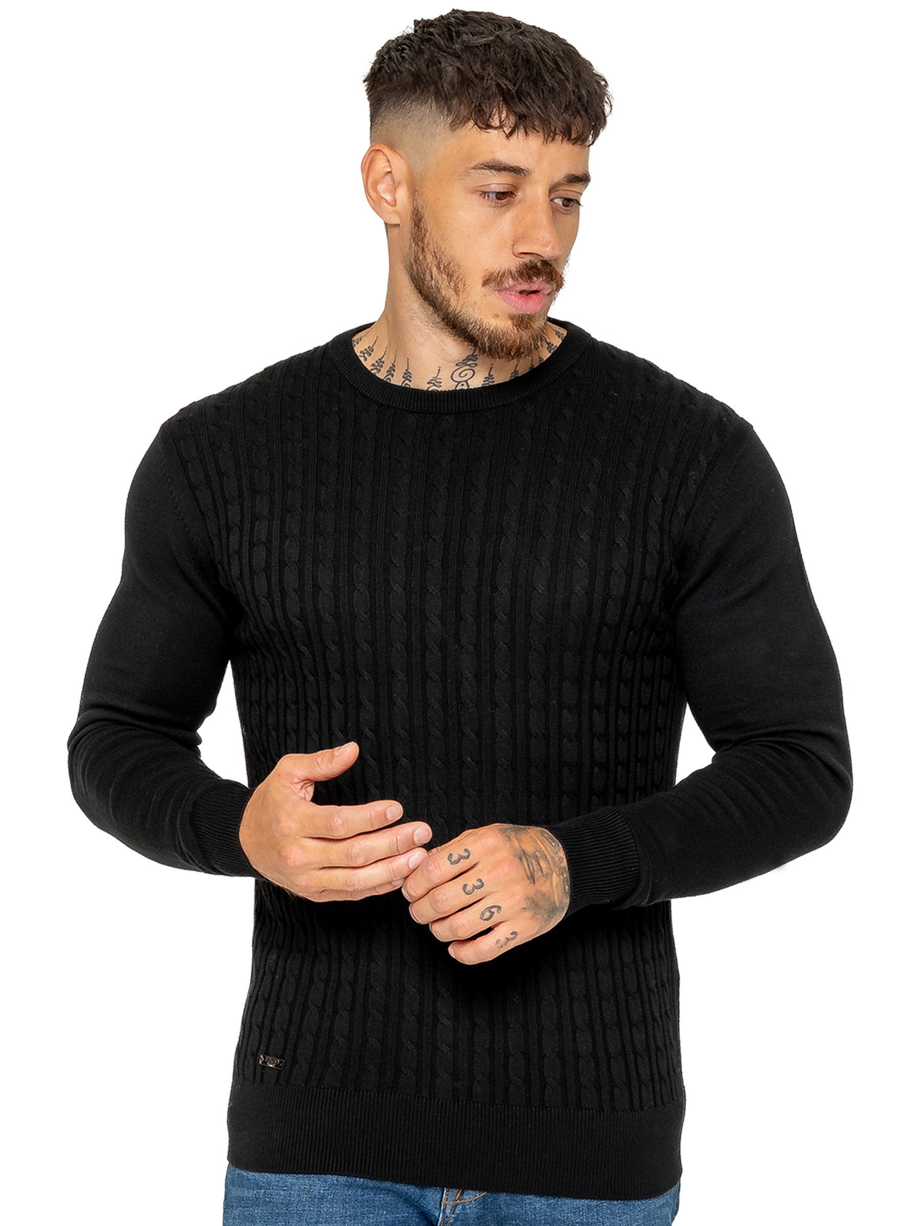 Enzo Milano | Mens Cable Knit Jumper