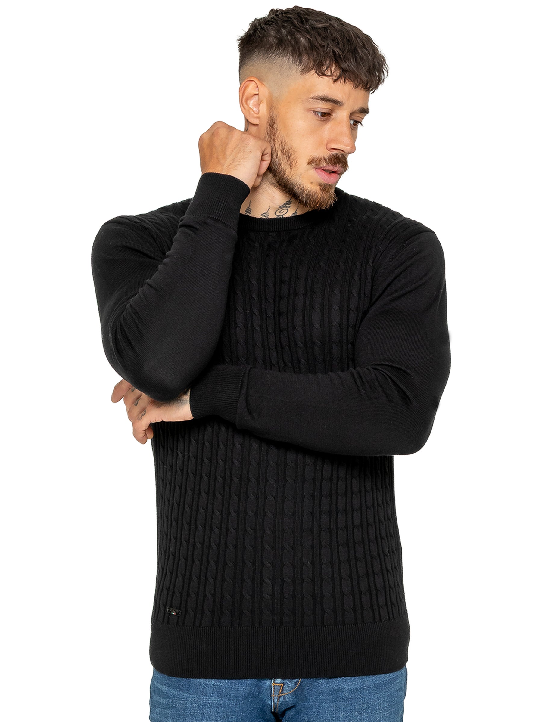 Enzo Milano | Mens Cable Knit Jumper