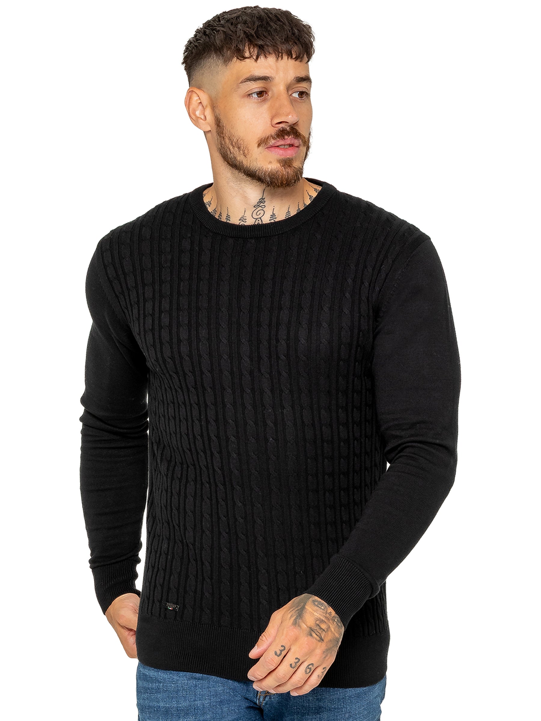 Enzo Milano | Mens Cable Knit Jumper