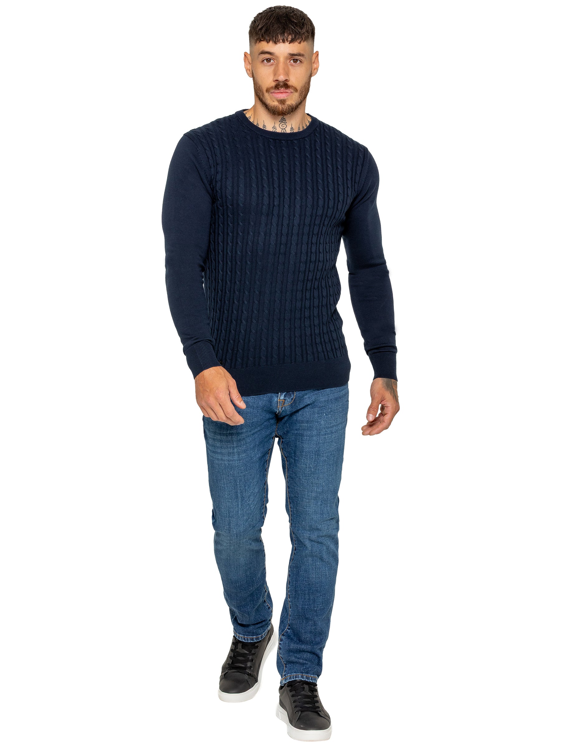 Enzo Milano | Mens Cable Knit Jumper