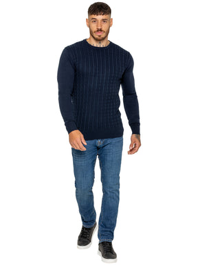 Enzo Milano | Mens Cable Knit Jumper