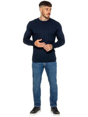 Enzo Milano | Mens Cable Knit Jumper