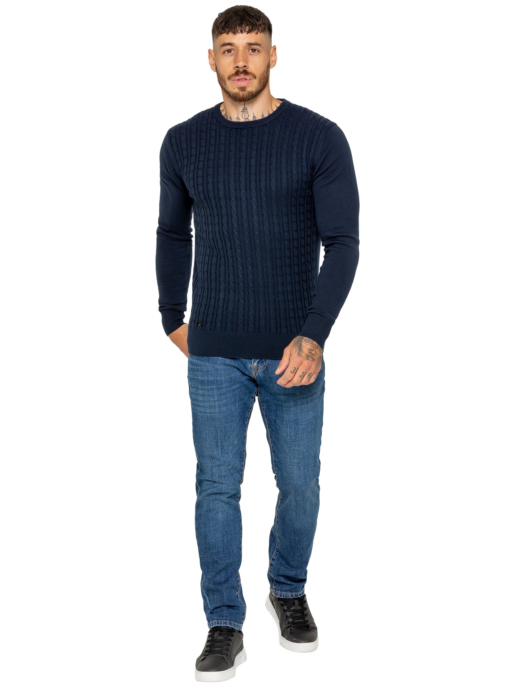 Enzo Milano | Mens Cable Knit Jumper